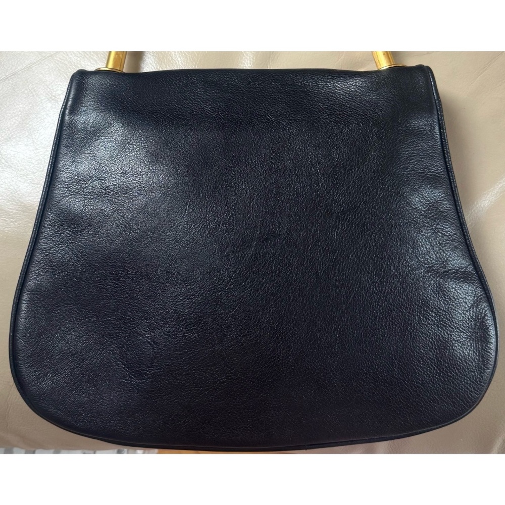 Gucci Black Shoulder Bag with Gold GG Emblem - Picture 3 of 11